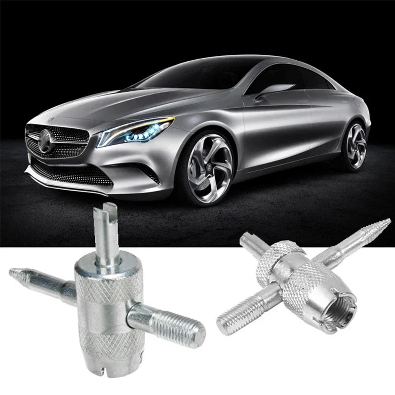 4 in 1 Car Tire Valve Repair Tool Kit | Tire Valve Core Remover Puller Set