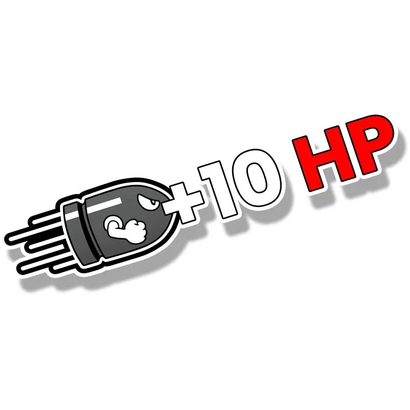 Plus Horsepower 100HP Scratch Car Stickers
