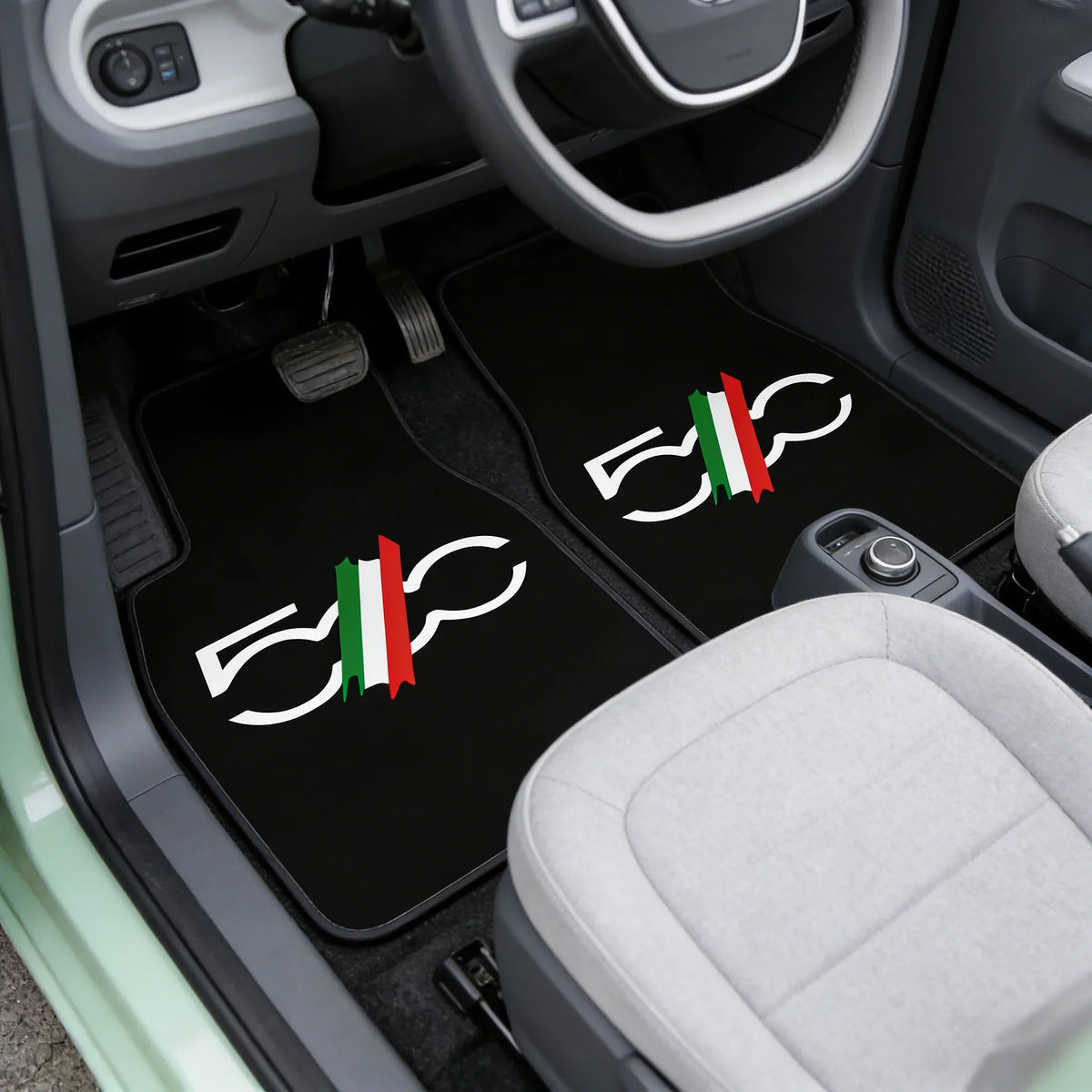FIAT 500 Pattern Car Mats 4 Pcs