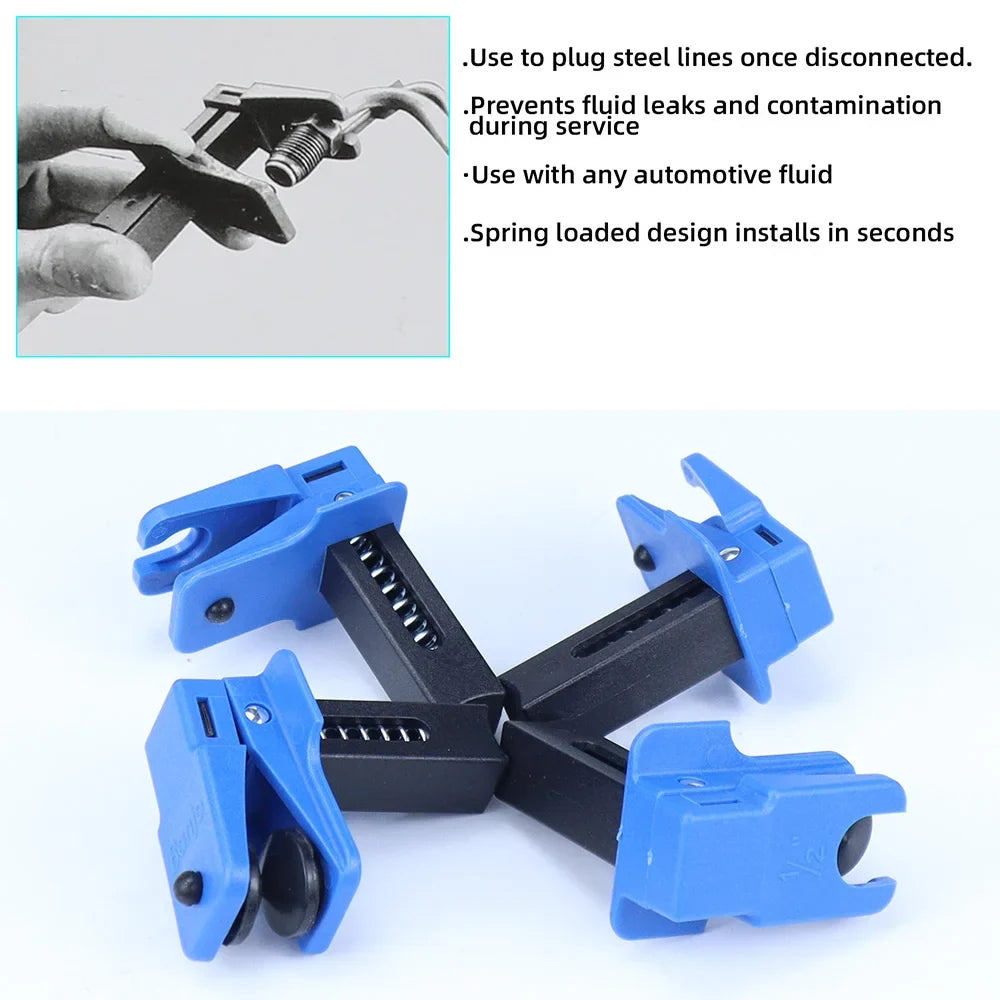 4Pcs Car Brake Oil Pipe Plug Tool Set | Leak Proof Brake Line Stoppers