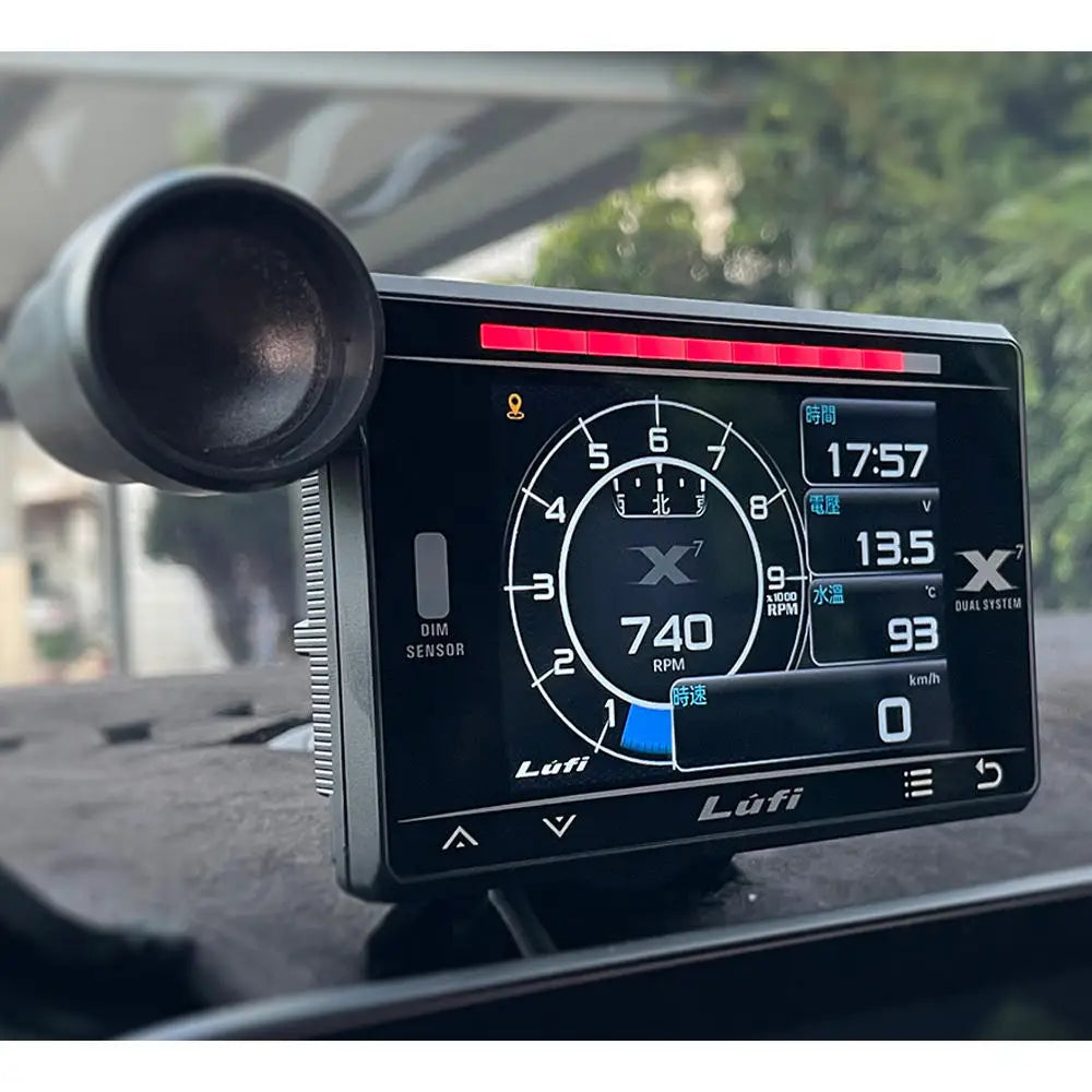 New Fourth Generation LUFI X7 HUD Car OBD Instrument | Water Temp Exhaust Temp Turbine Speed LCD Meter