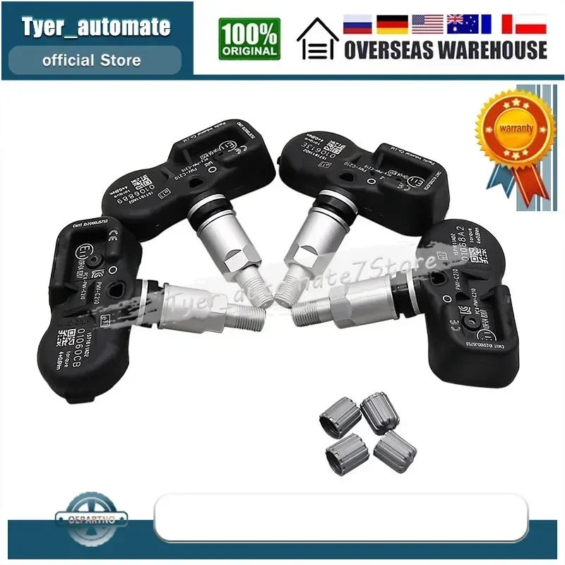 4PCS TPMS Tire Pressure Sensor 433MHz for Toyota RAV4 IV 2013-2018 | PMV-C210