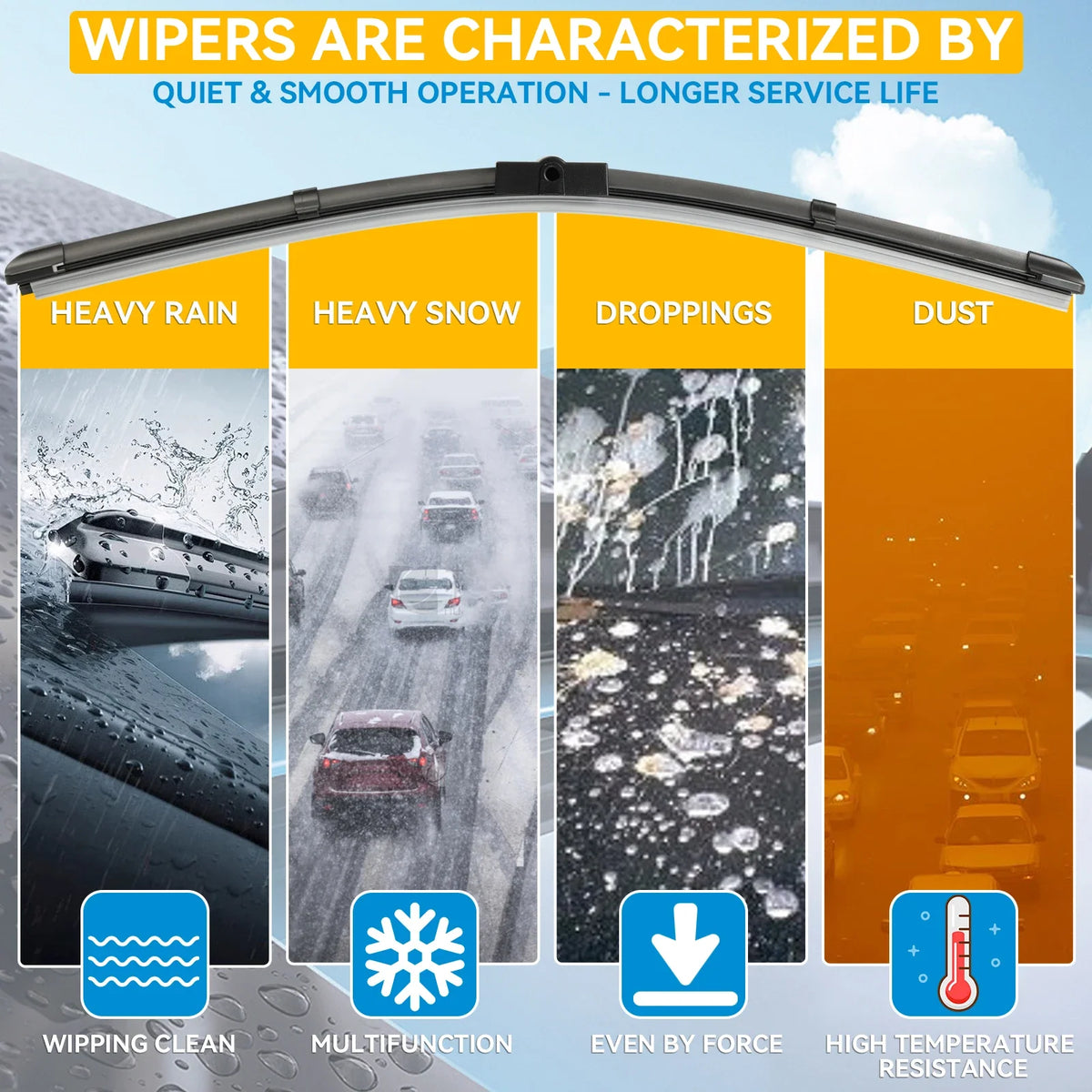 Windshield Wiper Blades For Ford Focus MK2 2004-2011 | Front Window Car Wiper Set