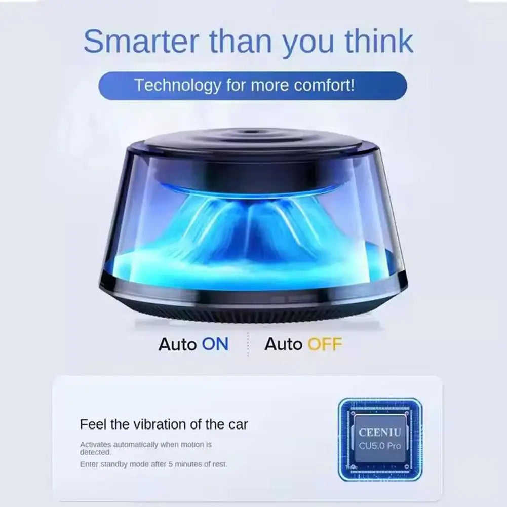 Car Fragrance Diffuser Rechargeable Mist Diffuser RGB Interior Light