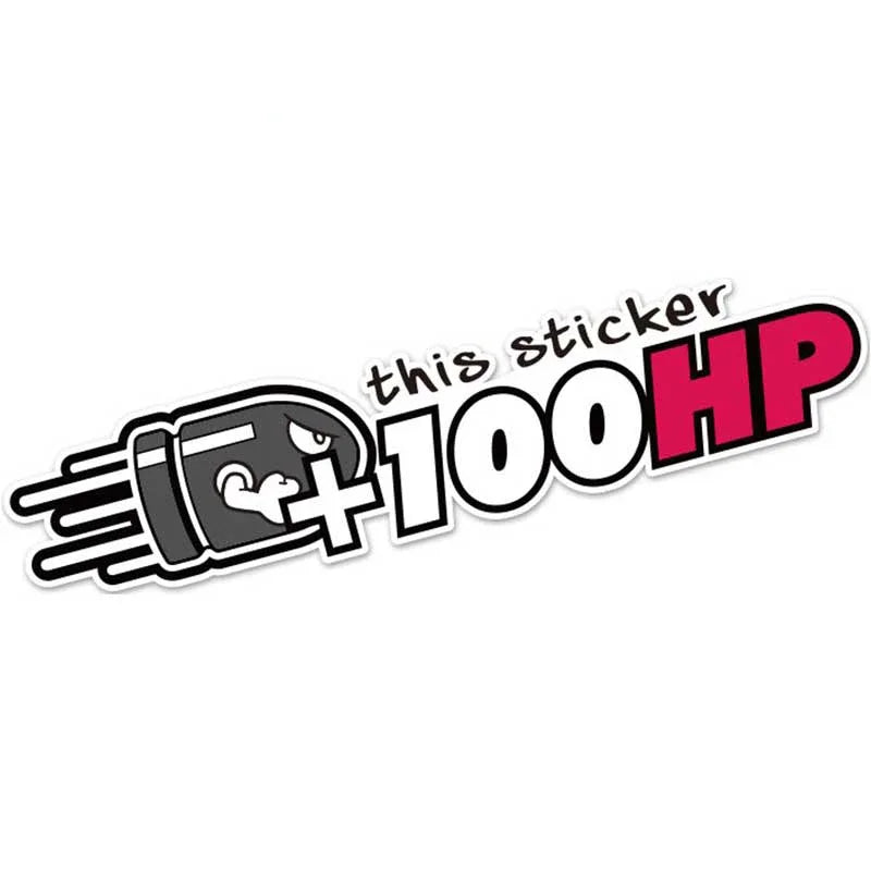 Plus Horsepower 100HP Scratch Car Stickers