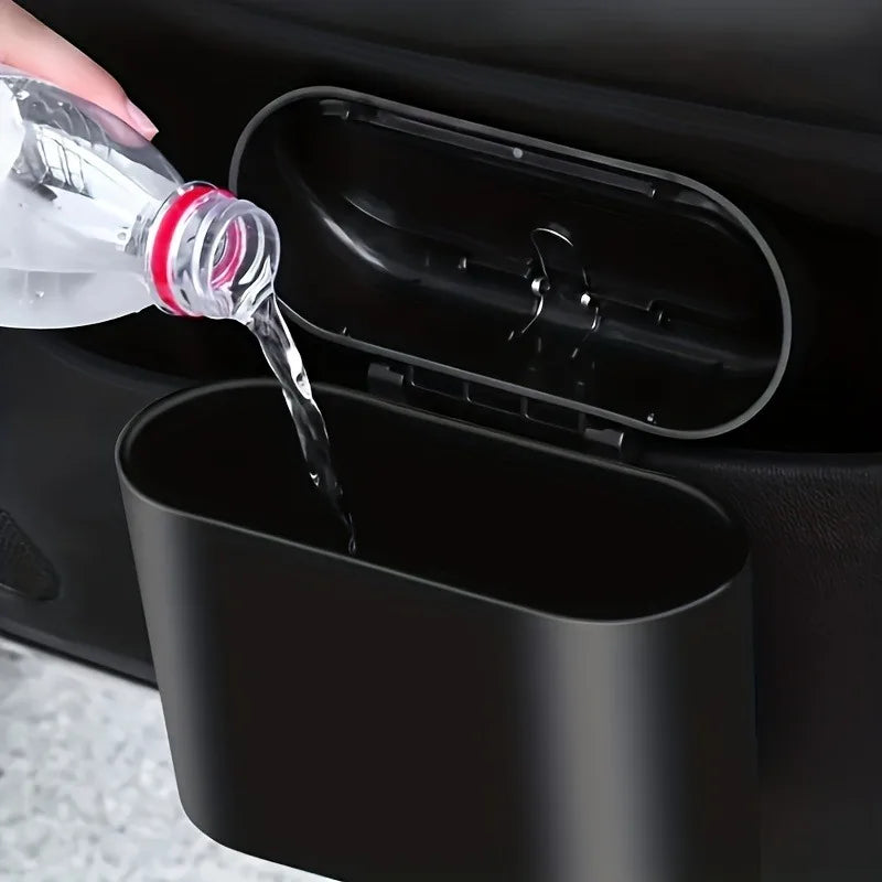 Car Mini Trash Can with Rolling Cover