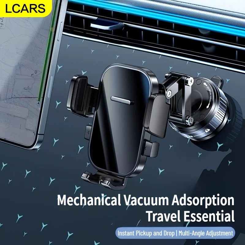 Lcars 2025 Car Dashboard Phone Holder | Strong Vacuum Suction Metal Base