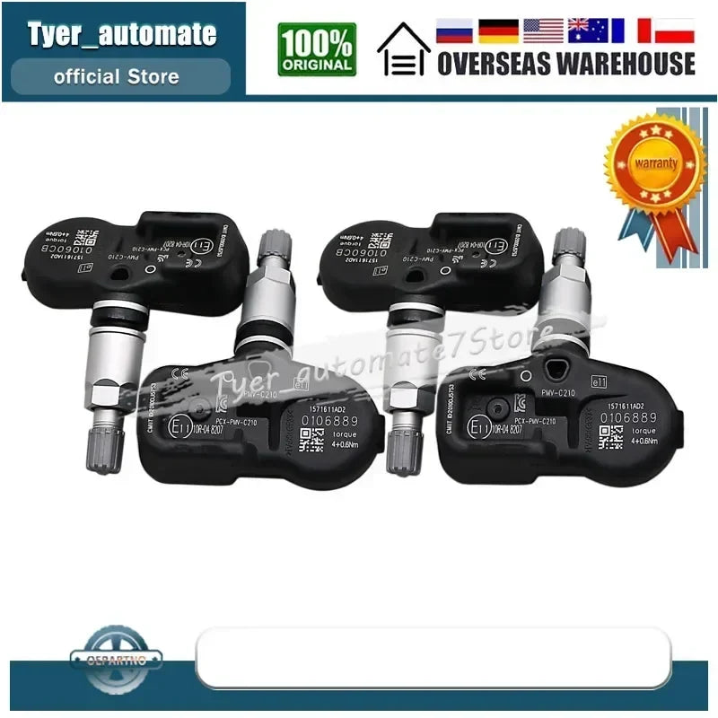 4PCS TPMS Tire Pressure Sensor 433MHz for Toyota RAV4 IV 2013-2018 | PMV-C210
