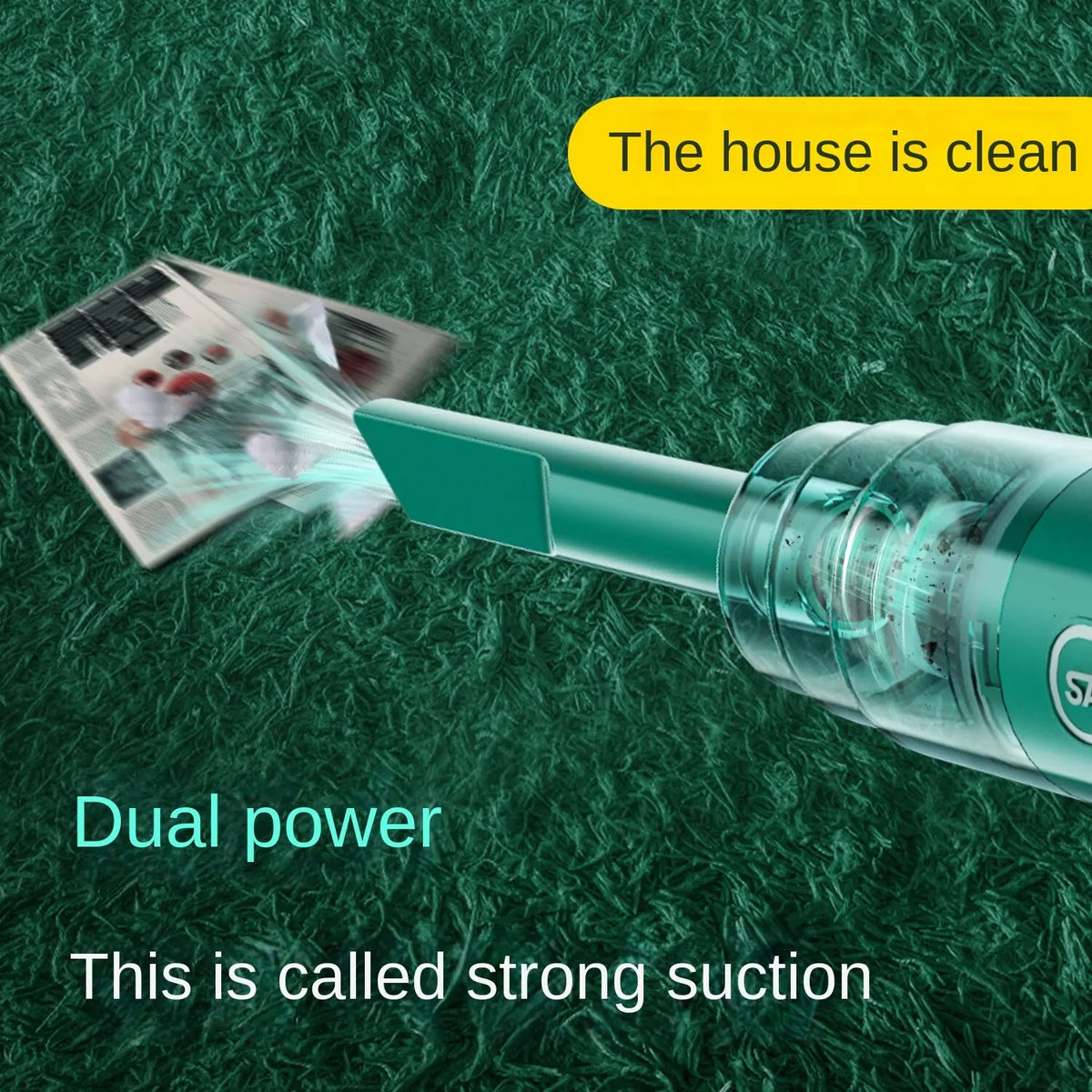 Cordless Handheld Vacuum Cleaner | Portable Car Dust Collector with Large Suction