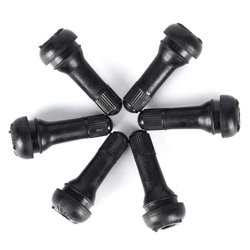 5PCs/set TR413 Tubeless Car Tire Valve Stems with Caps | Durable Rubber Tyre Valves