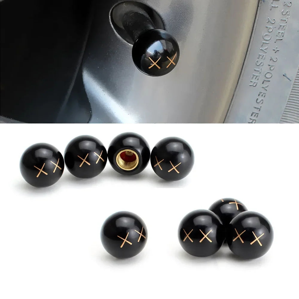 4Pcs Universal Cross Tire Valve Caps | Car Truck SUV Motorcycle Dust Cover