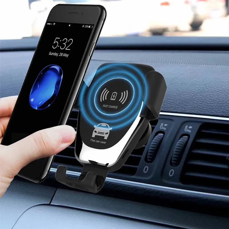 VIKEFON Car Wireless Charger Air Vent Mount | Fast Induction Phone Holder for iPhone Samsung