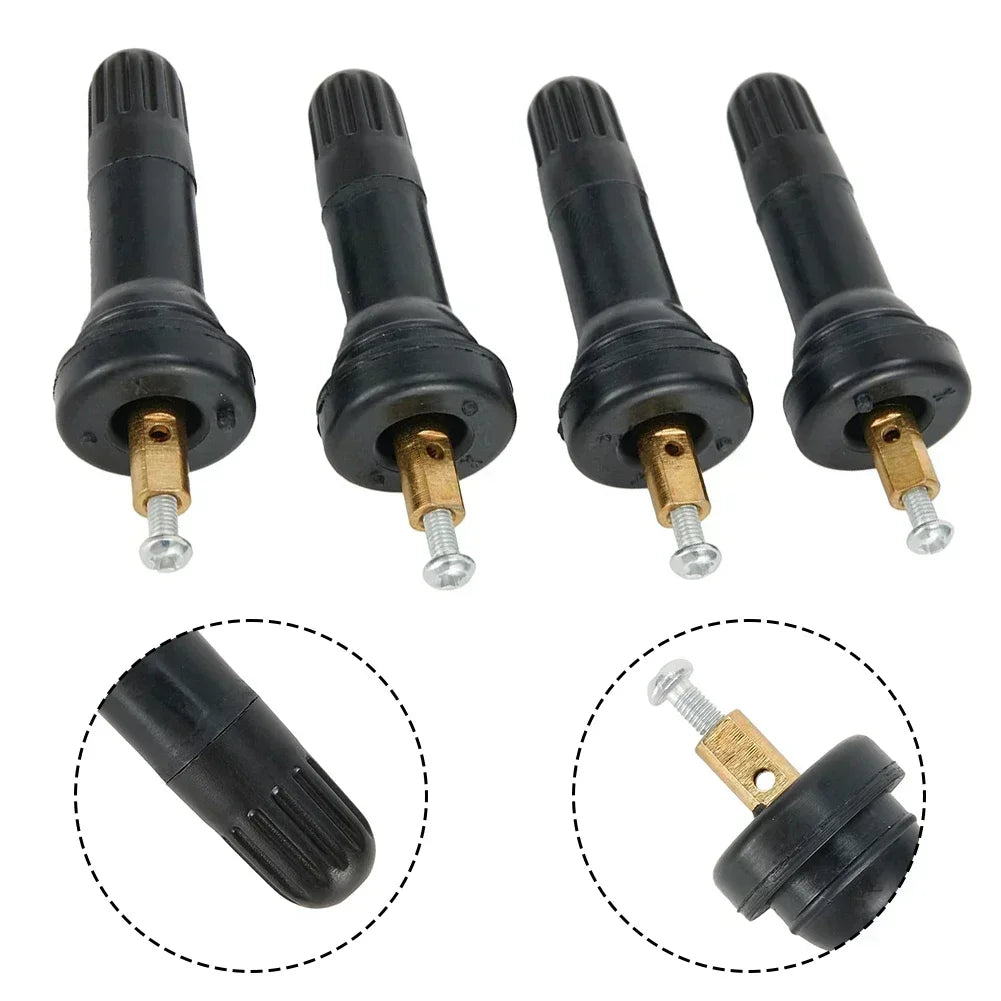 4pcs TPMS Valve Stem Snap-On Replacement for Camaro F-150 Sierra Veloster