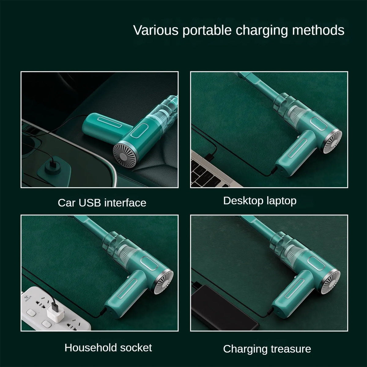 Cordless Handheld Vacuum Cleaner | Portable Car Dust Collector with Large Suction