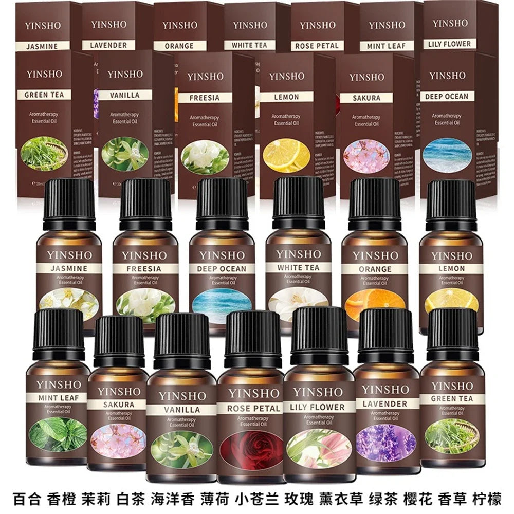 13 Flavors Essential Oils Set for Diffuser | 10ml Aroma Kit for Home