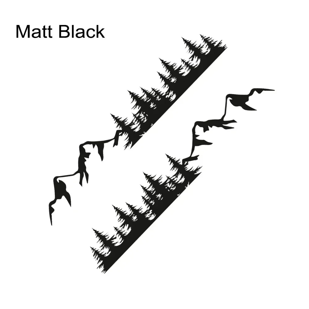 Mountain Forest Car Decals, Waterproof PVC, 2 Pack