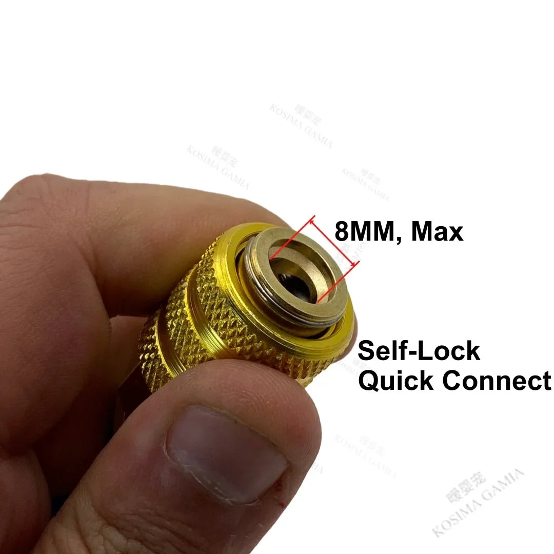 8mm Leakproof Tire Inflation Quick Connector | Brass Air Fitting Adapter
