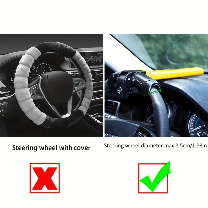 Heavy Duty Steering Wheel Lock Universal Anti-Theft Car Security