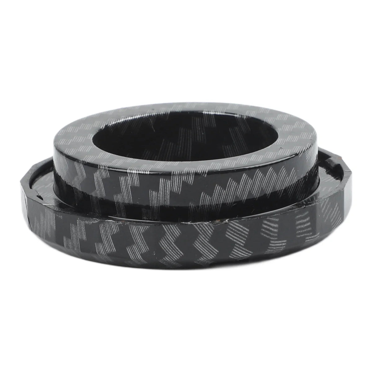 Carbon Fiber Style Start Stop Button Cover | Protective Ring