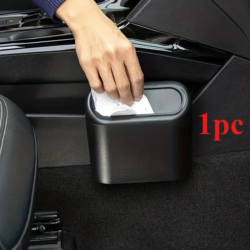 Car Mini Trash Can with Rolling Cover