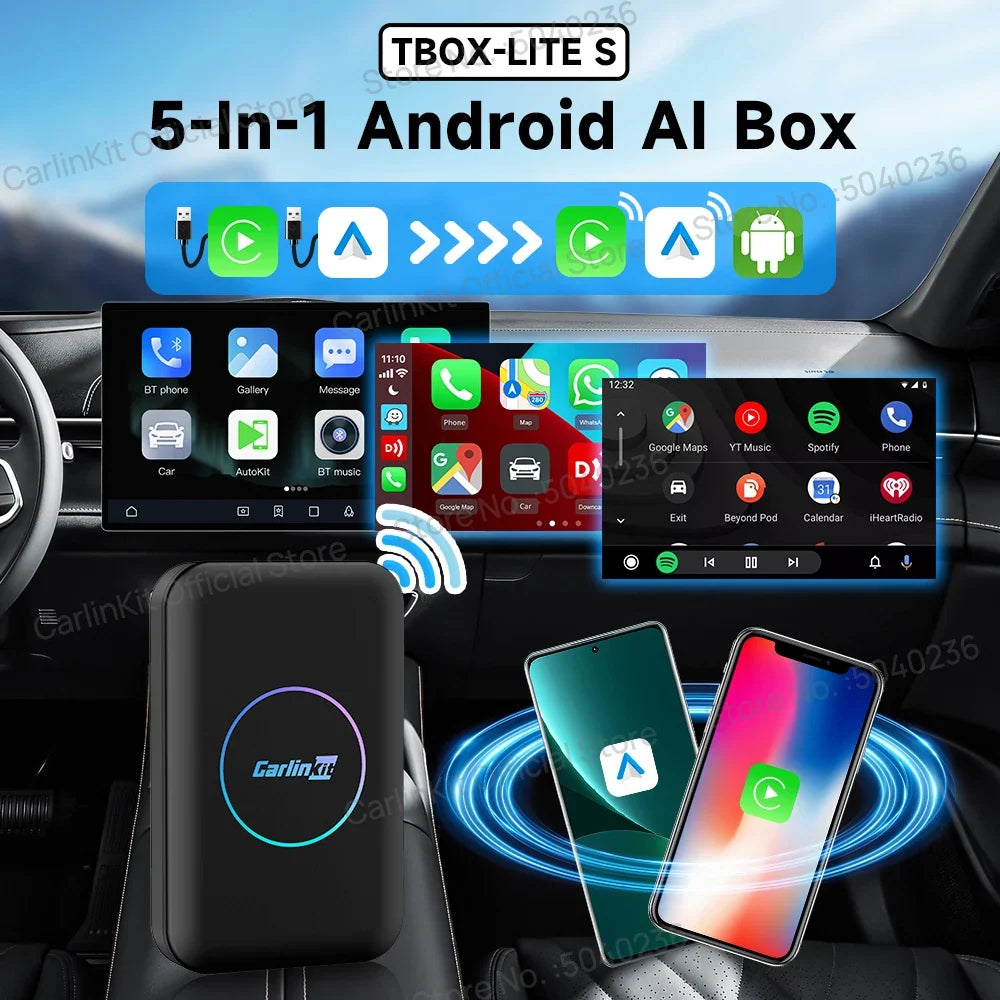 Wireless CarPlay & Android Auto Adapter with Netflix & YouTube
