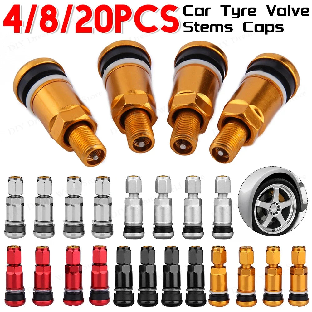 Universal Aluminum Alloy Tire Valve Stems with Caps