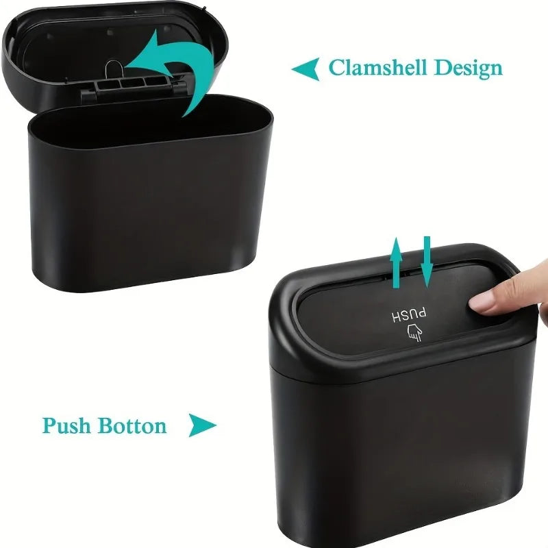 Car Mini Trash Can with Rolling Cover