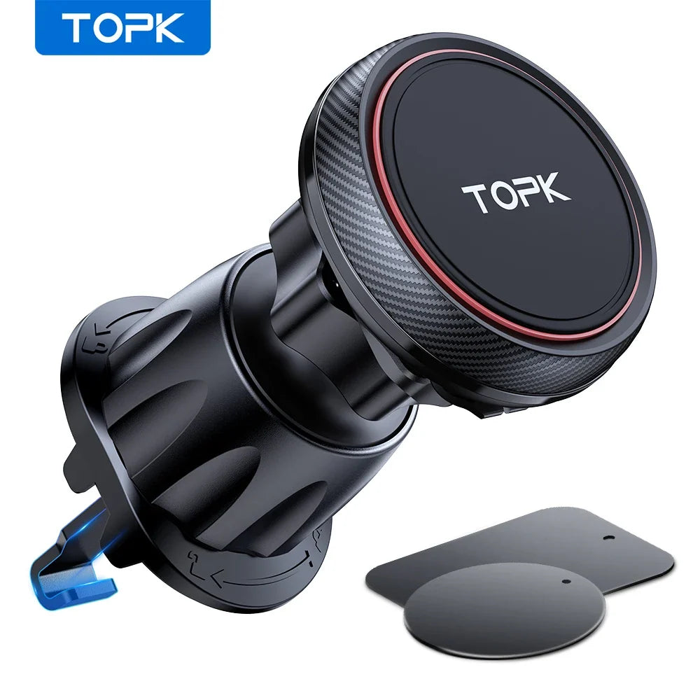 Magnetic Car Phone Mount in Holder Air Vent Magnetic | 6 N52 Magnets Universal Mobile Phone Holders for iPhone 15