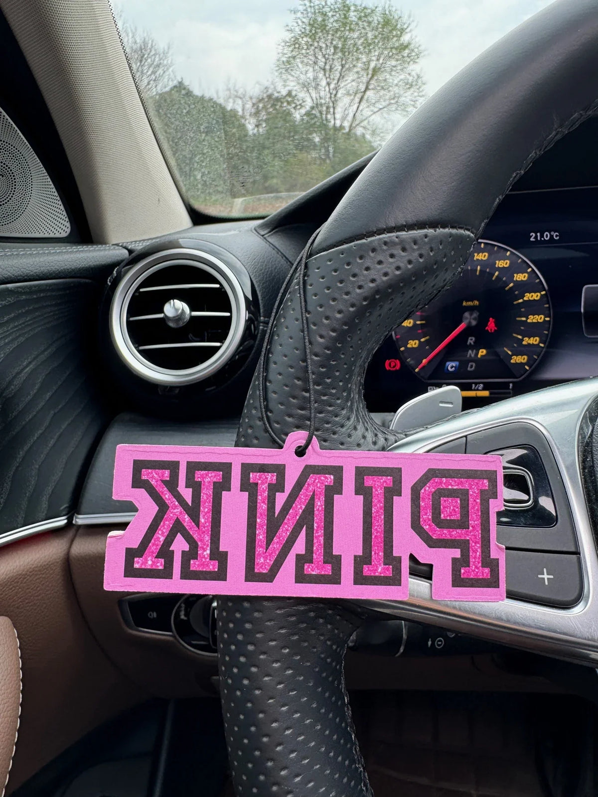 Pink Solid Car Air Freshener Vent Clip Ocean Scent