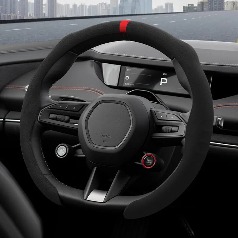 Rayfone Universal Non-Slip Suede Steering Wheel Cover, 15 Inch