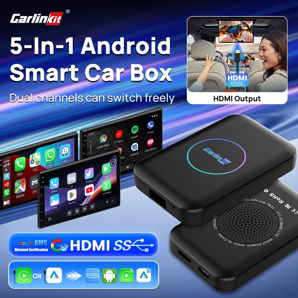 Wireless CarPlay & Android Auto Adapter with Netflix & YouTube