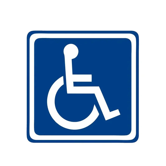 Car Sticker Fashion Disabled Sign Disability Mobility Parking Waterproof Sunscreen PVC Decal, 13cm