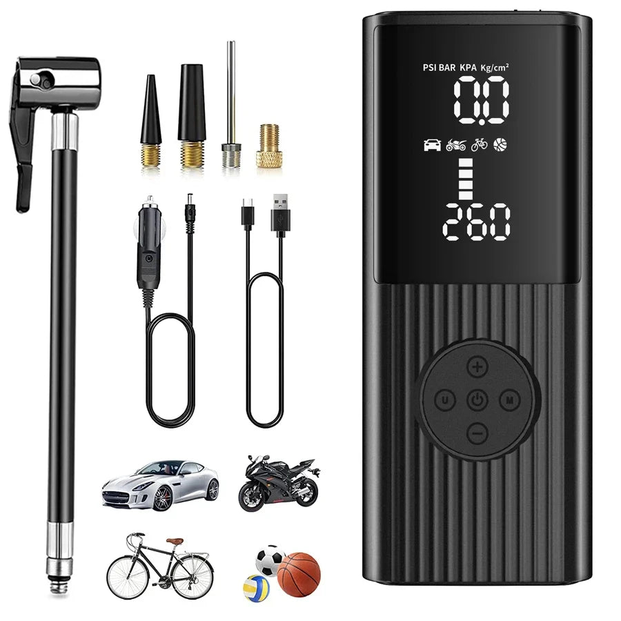 Portable Tire Inflator Pump 8000mAh | Cordless Car Air Compressor 150 PSI