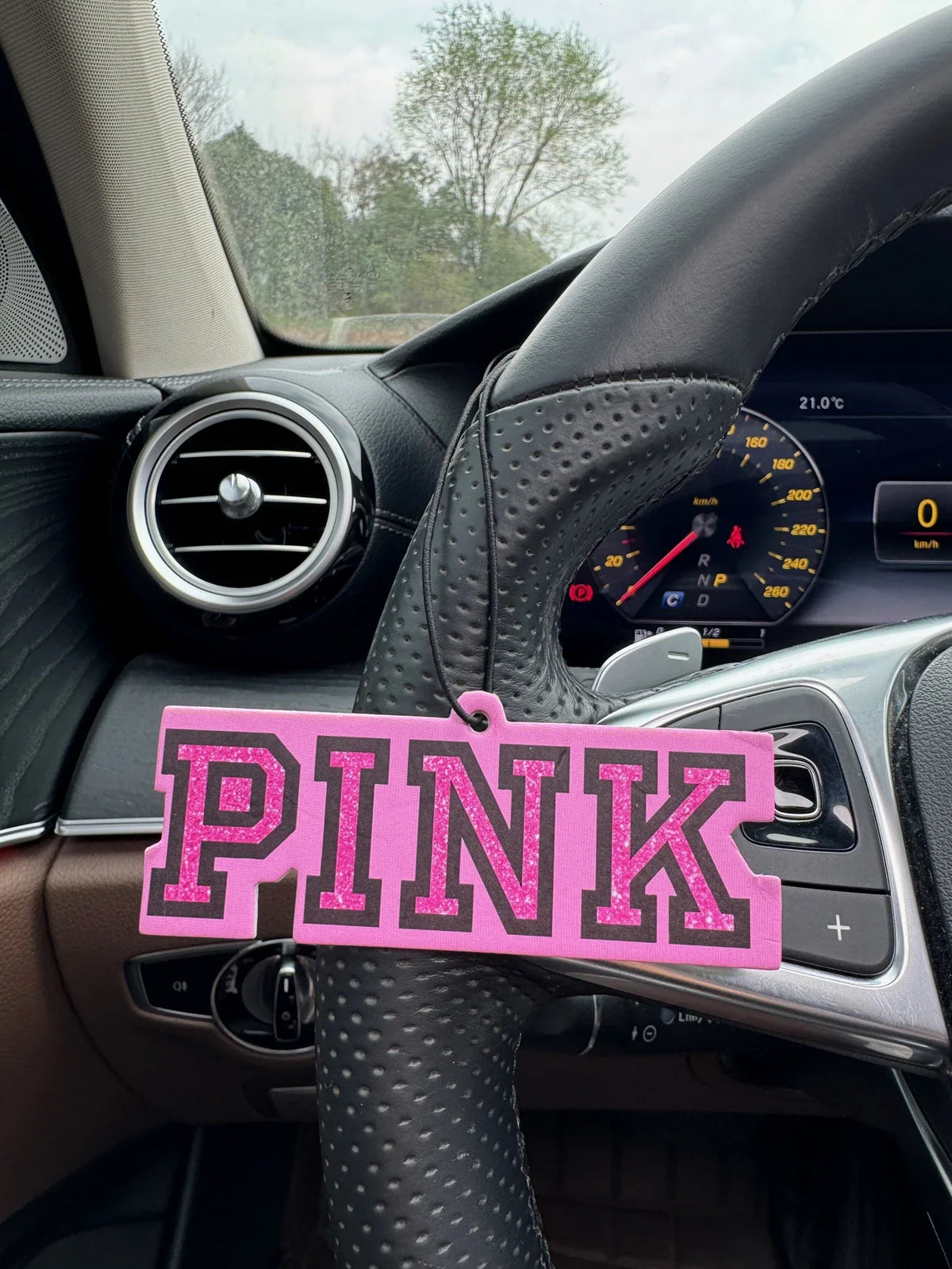 Pink Solid Car Air Freshener Vent Clip Ocean Scent