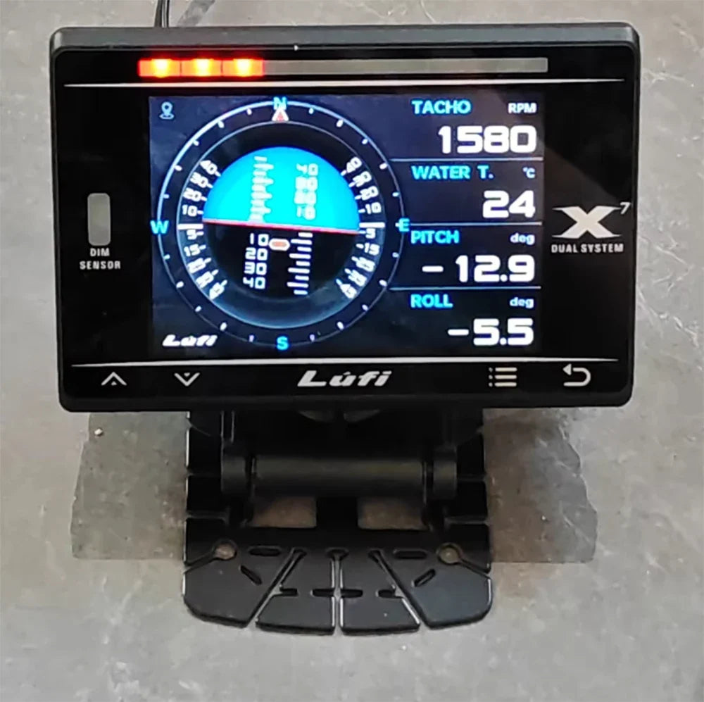 New Fourth Generation LUFI X7 HUD Car OBD Instrument | Water Temp Exhaust Temp Turbine Speed LCD Meter