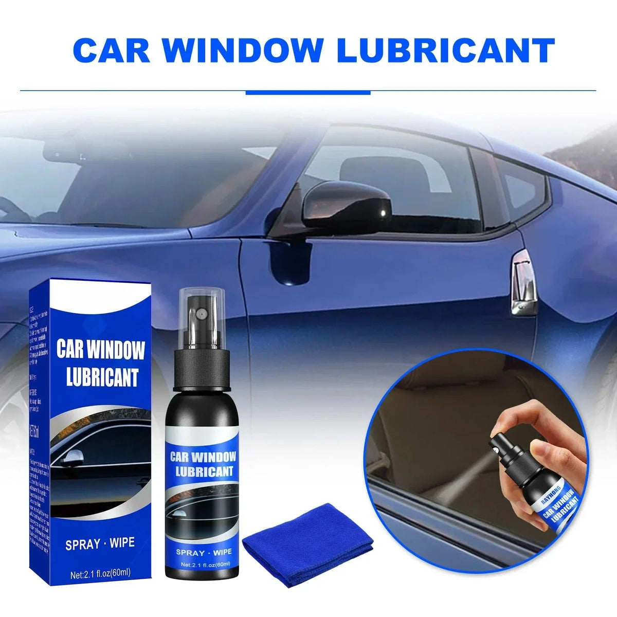 Window Lubricant for Car Door Rubber Strips 60ml