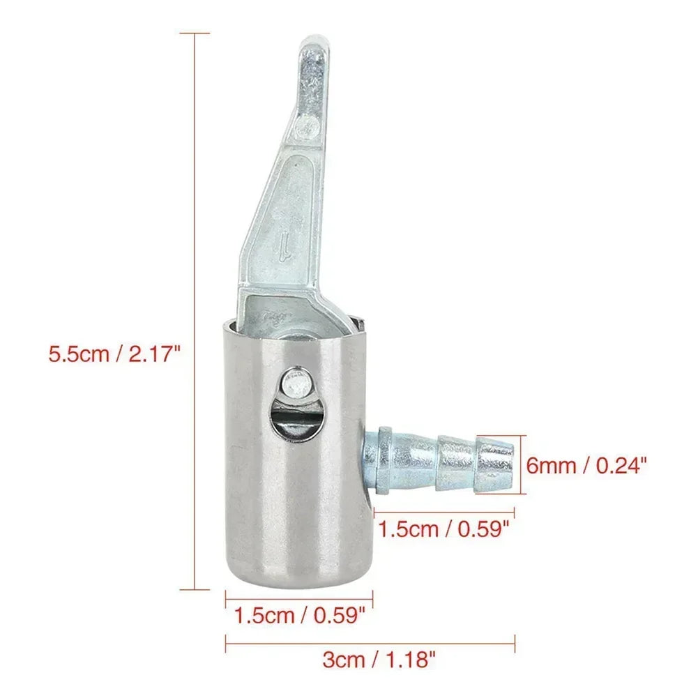 Tire Inflator Pump Adapter Connector Clip-On | 6mm Hose Compatible