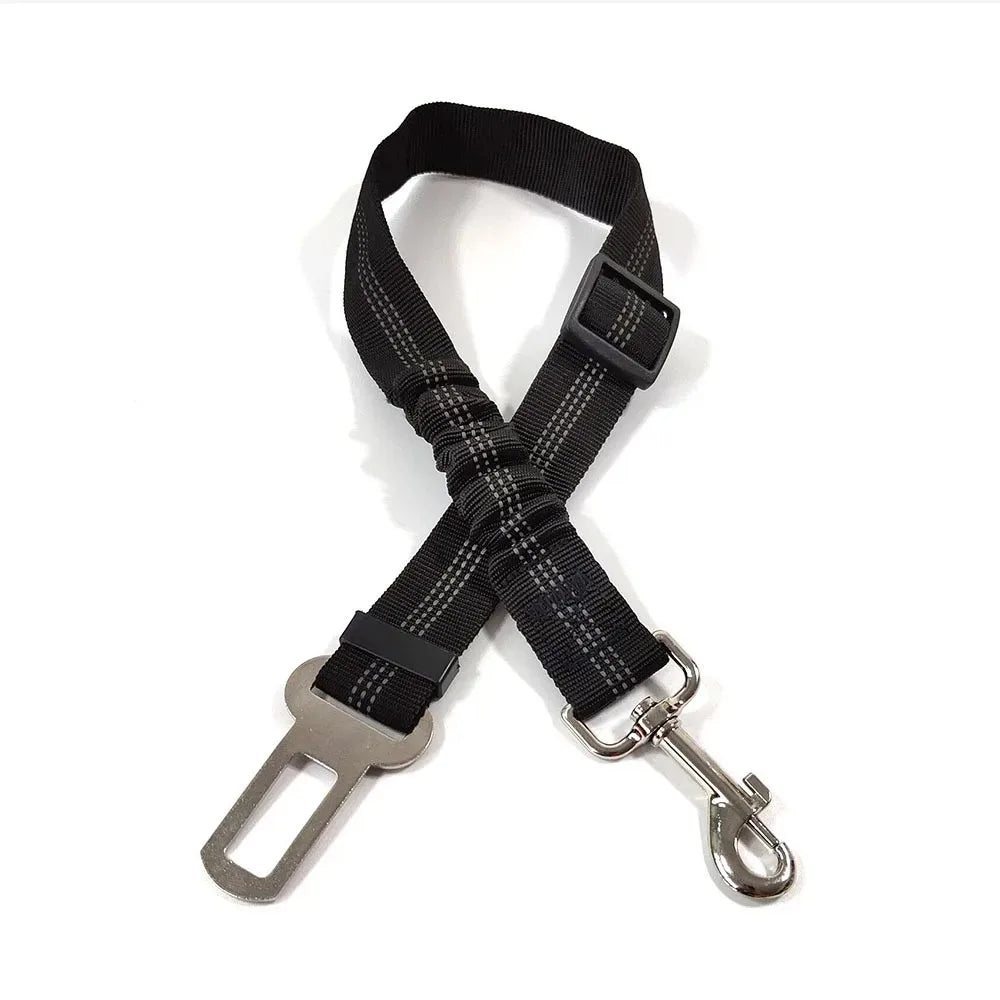 Reflective Dog Seat Belt for Cars | Adjustable Nylon Safety Harness with Bungee