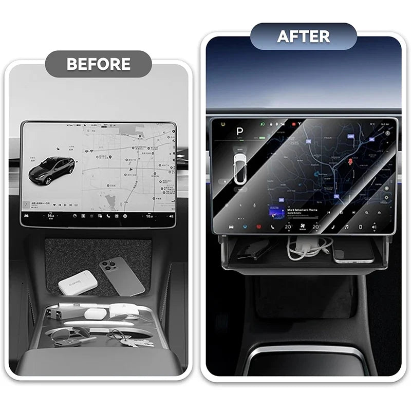 Center Console Screen Under Storage Box | For Tesla Model YL/3/Y Juniper 2019-2026