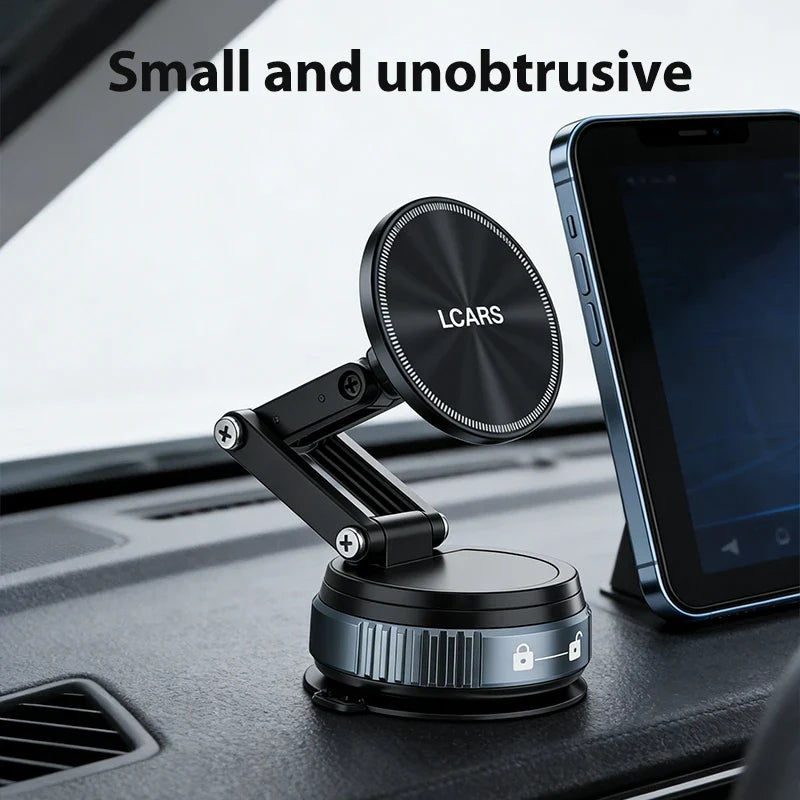 Lcars Car Phone Holder, 360° Rotating Magnetic Head, Foldable Dashboard Mount