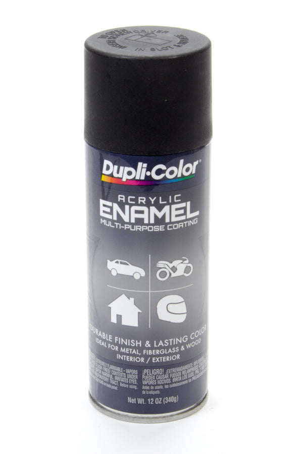 Dupli-Color Flat Black Enamel Paint 12oz - DA1605