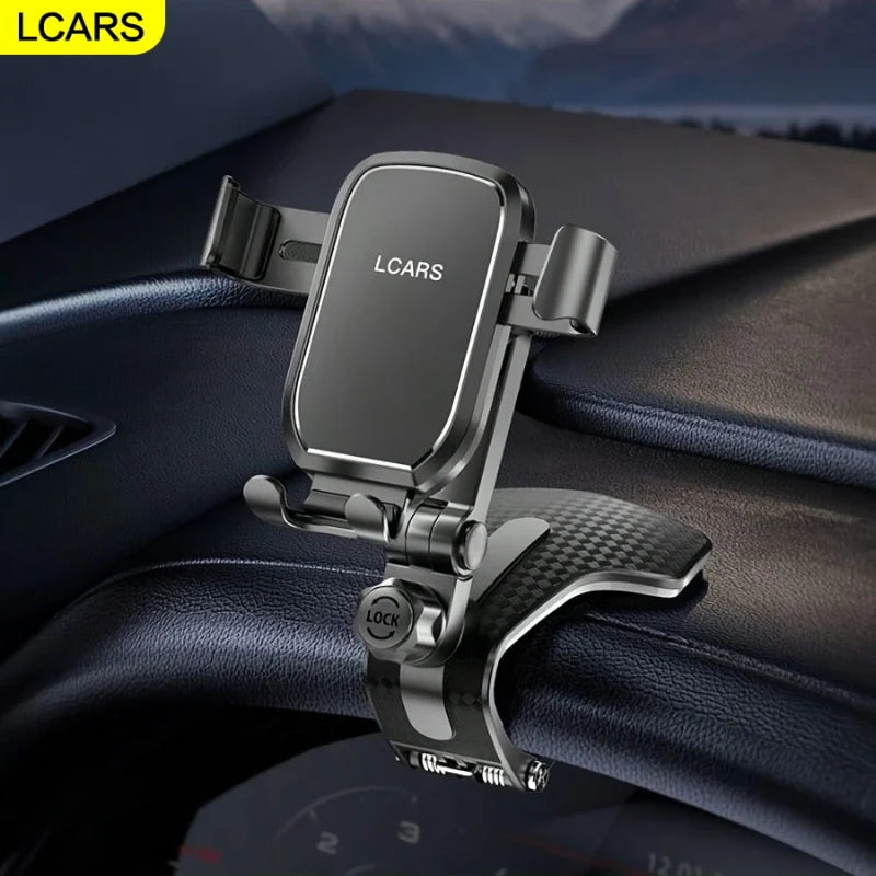 Lcars Car Phone Holder with Metal-Textured Finish and ABS Material