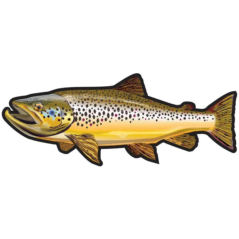 Wild Brown Trout Car Sticker PVC Decal