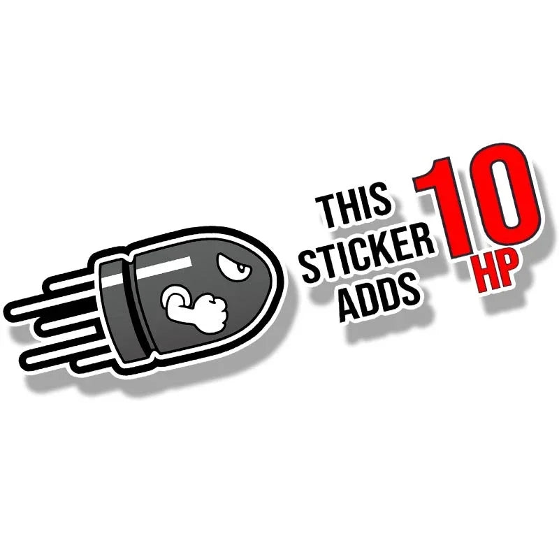 Plus Horsepower 100HP Scratch Car Stickers