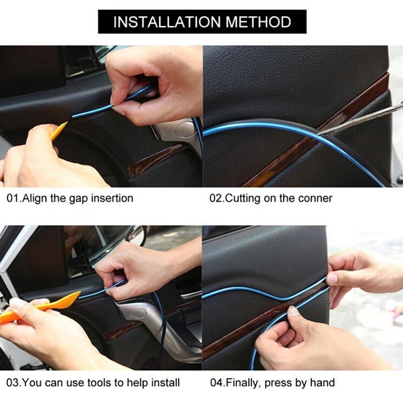 Orange PVC Interior Trim Line Gap Filler Kit 5M