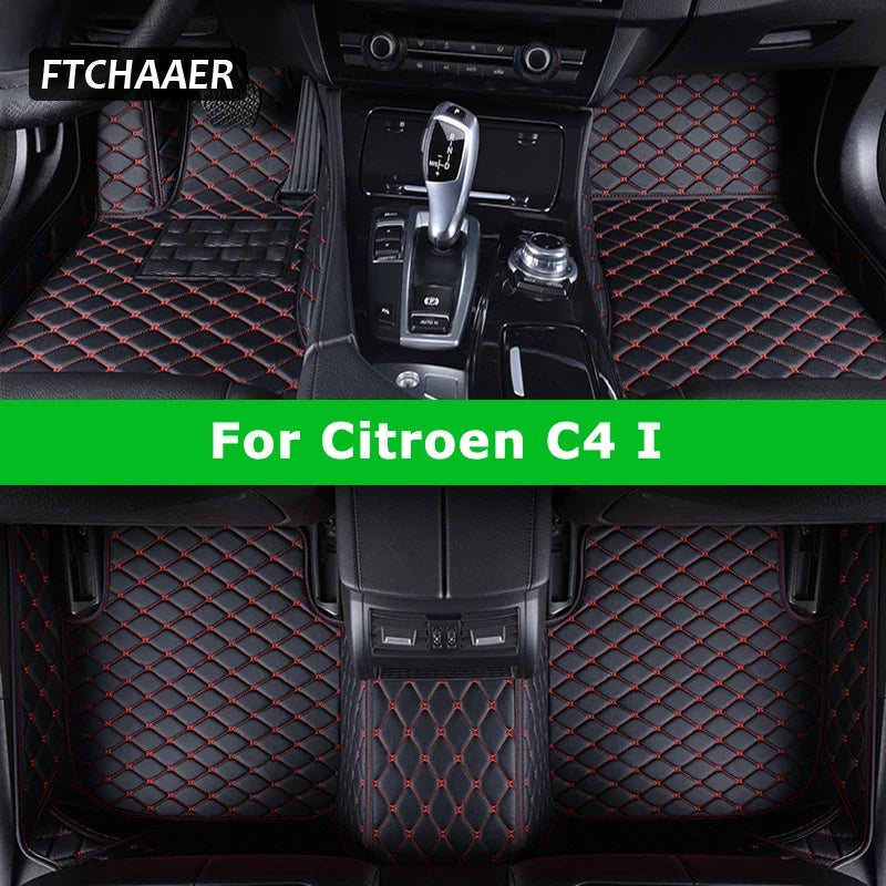 Ftchaaer Custom Car Floor Mats for Citroen C4 Auto Carpets