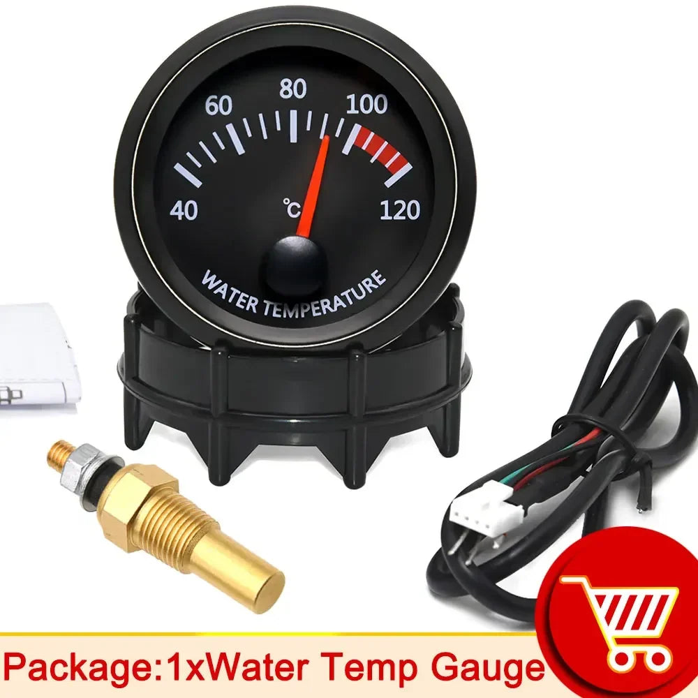 52mm Car Gauge Set | Water Temp Oil Temp Voltmeter Oil Pressure Boost Gauge