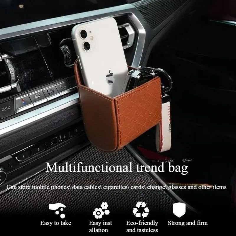 Leather Seat Crevice Storage Box