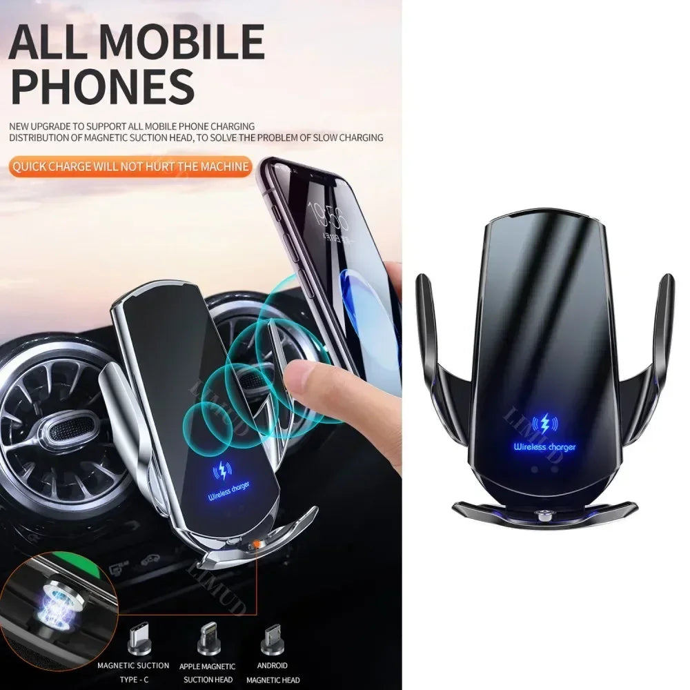 NoEnName_Null Phone Holder for BMW X1 F48 X2 F39 2016-2019 with Wireless Charging