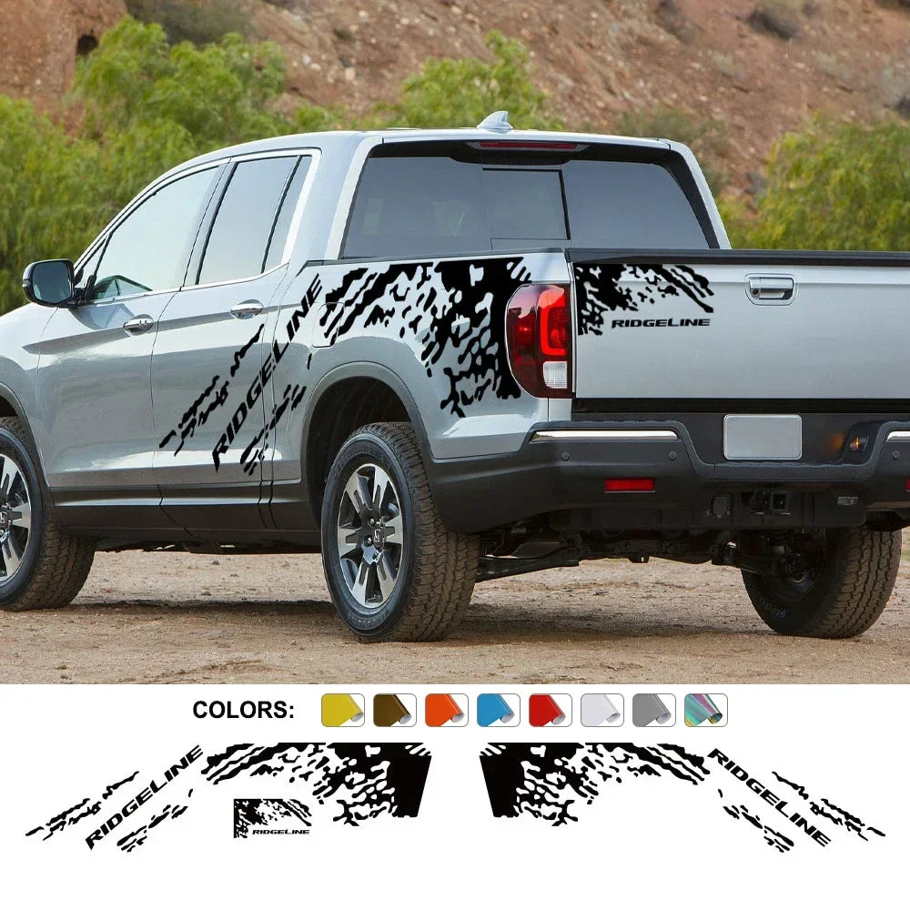 Splash Grunge Body Side Decal for Honda Ridgeline Sport / RTL / RTL-E | 3-Piece Matte Vinyl Kit